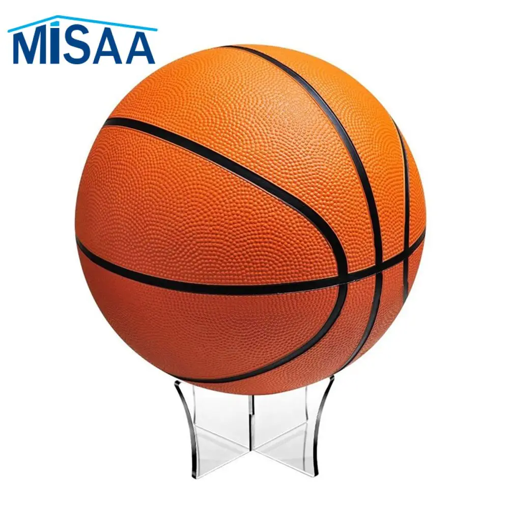 Display Holder Practical High-quality Acrylic Black Bracket Accessories Basketball Ball Stand Waterproof Reliable Transparent