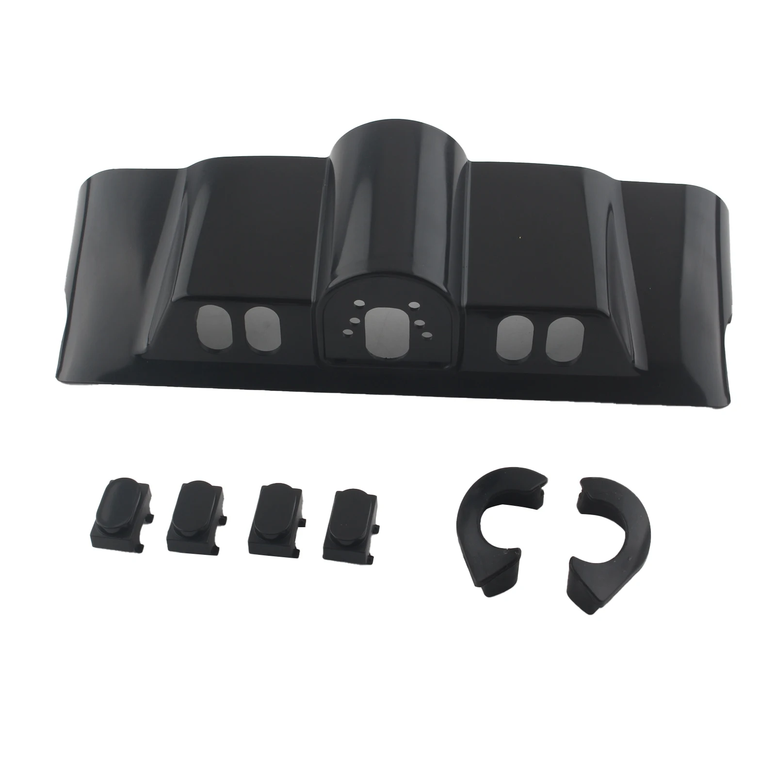 Gloss Black Motorcycle Inner Fairing Cover Switch Cap Kit For Harley touring models with the Batwing type of fairing 2006-2013