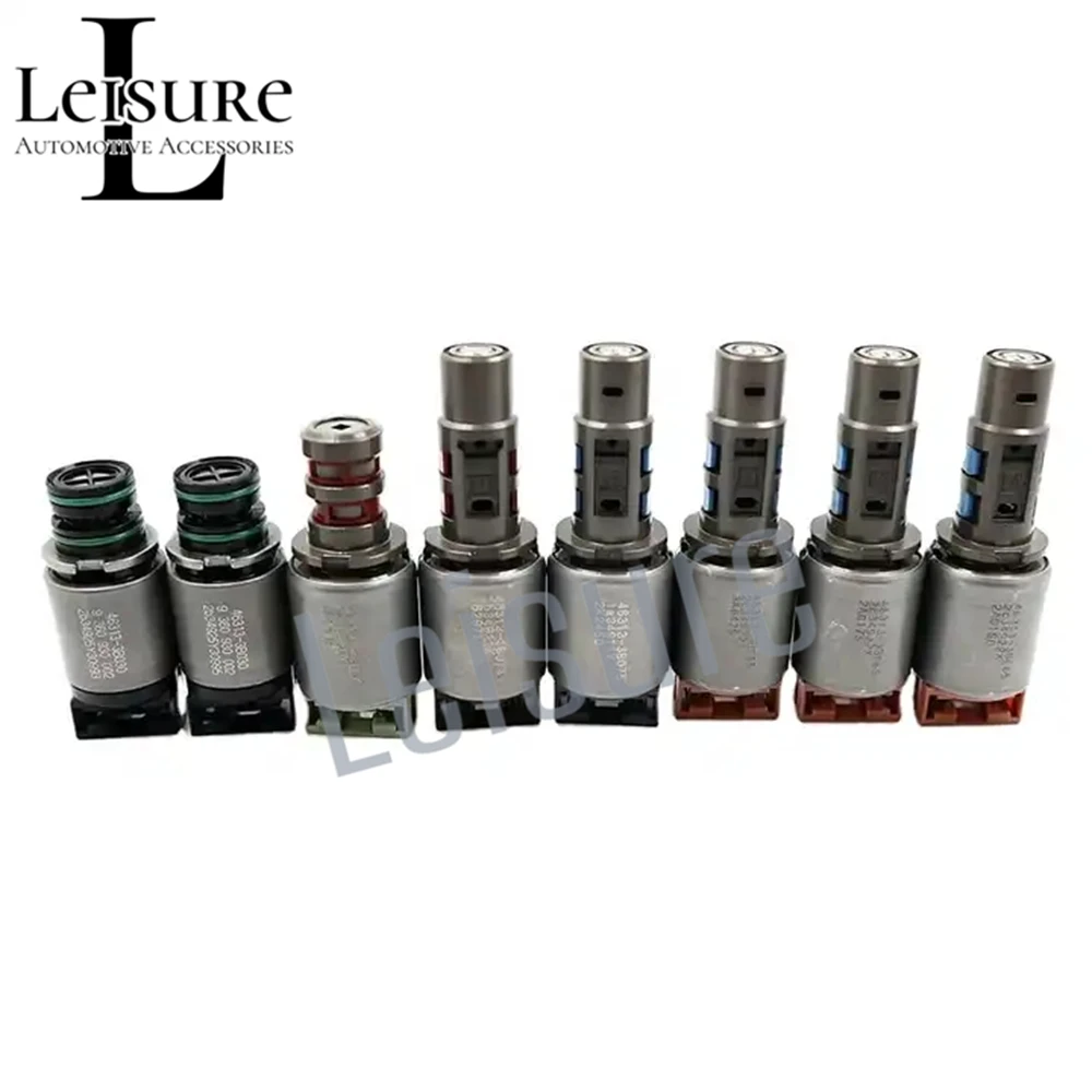 8PCS A6GF1 A6MF1/2 Original Renovation Transmission Solenoids Kit 46313-3B030 46313-3B000 46313-3B073 46313-3B075 46313-3B065