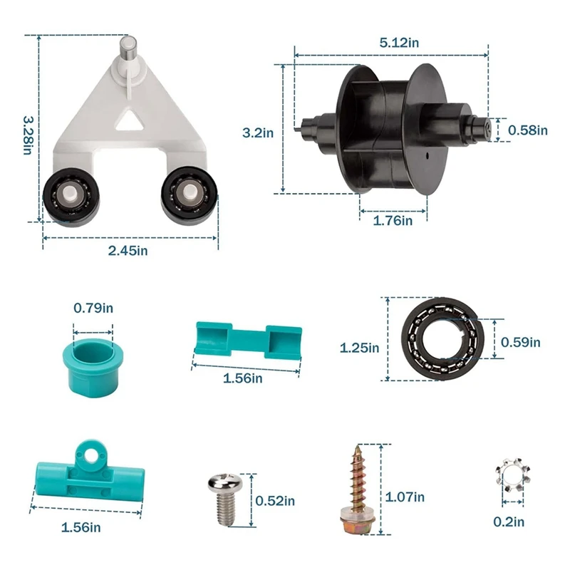 AXV621DAT Universal Pool Vac A-Frame/Turbine Kit لمنظفات حمام السباحة الأوتوماتيكية Hayward، لـ AXV036BP AXV601CAT