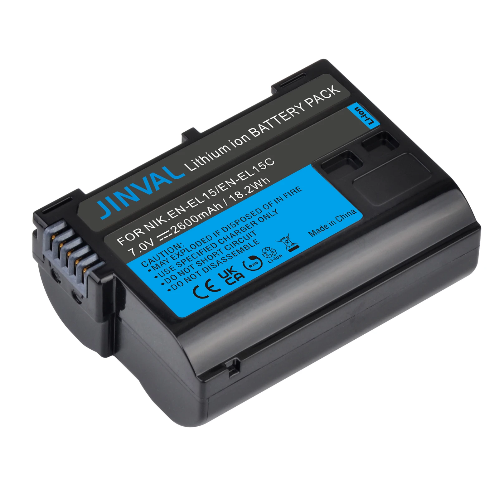 

JINVAL 2600mAh EN-EL15C EN-EL15 Battery + PD20W Fast Dual Charger For Nikon D850,D810,D810A,D780,D750,D610,D500,D7500,Z8,Z7,Z6