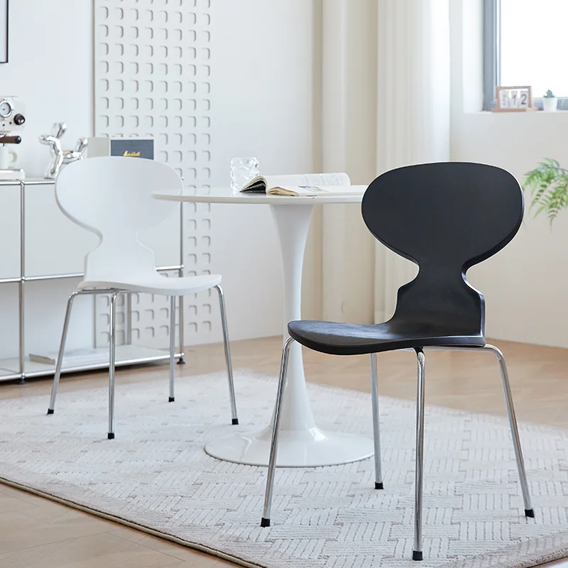 

Nordic Ant Chair Plastic Back, Modern Simple Dining Chair for Cafe Coffee Shop Home Leisure