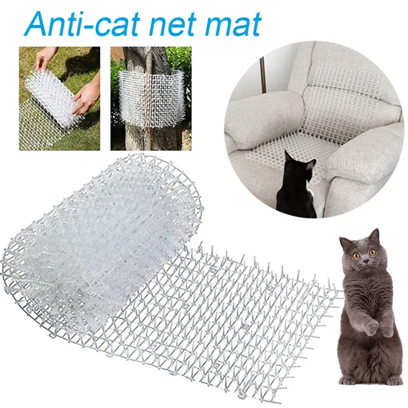 Cat Scat Mat with Spikes Prickle Strips Anti-Cat Pest Repellent Spike Deterrent Mat for Outdoor Garden Gatos Pet Accessorie