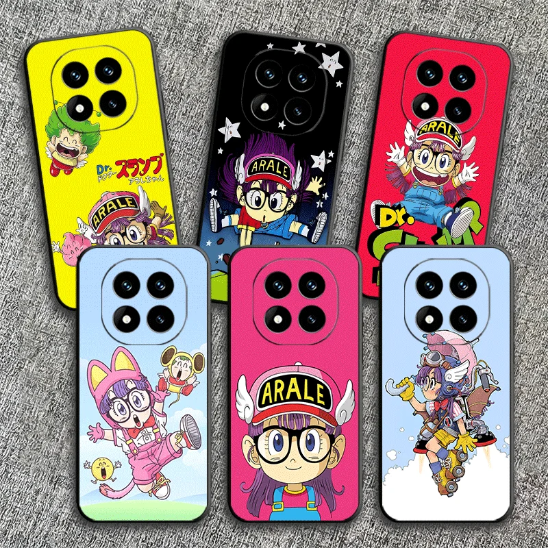 Funda de teléfono suave con diseño de Anime Arale S-Slump para Xiaomi Redmi Note 12 13 14 15 Pro Plus 11 14S 12S 11S 11T 10S 5G, funda negra