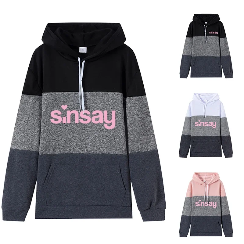 

Осень-зима, качественная горячая распродажа, повседневные повседневные толстовки для бега, женская толстовка на шнурке, модный спортивный трехцветный топ, простота