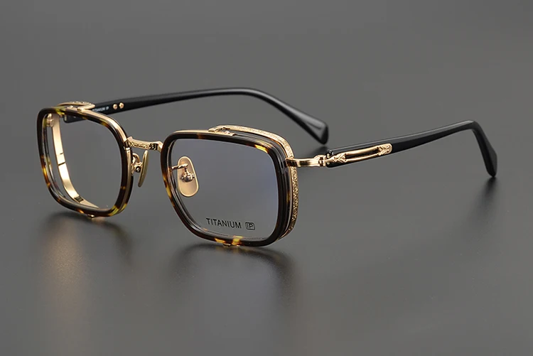 Titan Schildkröte Lesebrille Männlich Handgemachte Schmale Brillen Rahmen Anti Blaues Licht Gläser +1,0 1,5 1,75 2,0 – Detail 23