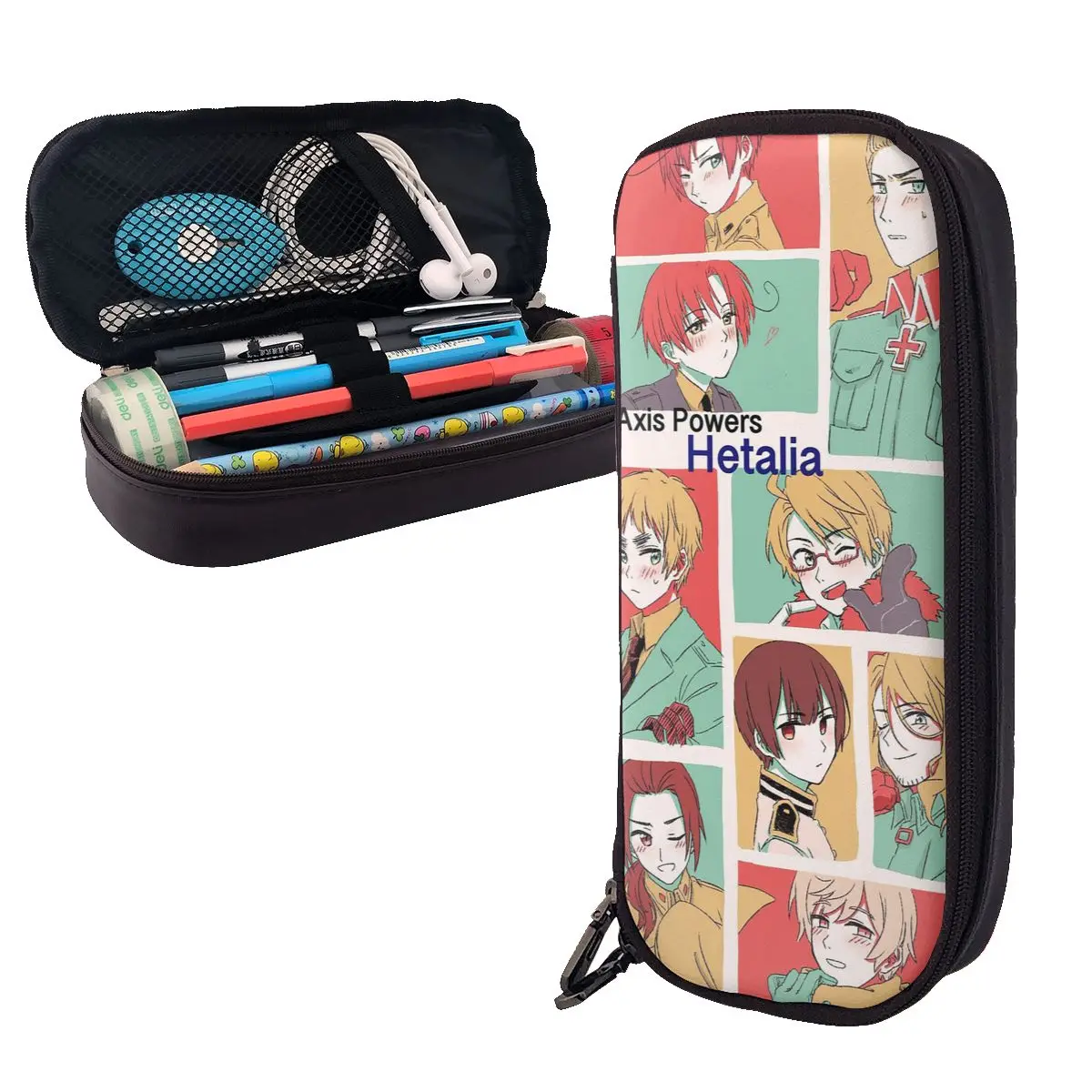 

Hetalia Group World Stars Leather Pencil Case Pencil Pouch Storage Stationery Supplies Pen Box Pencil Bag for Students Gifts