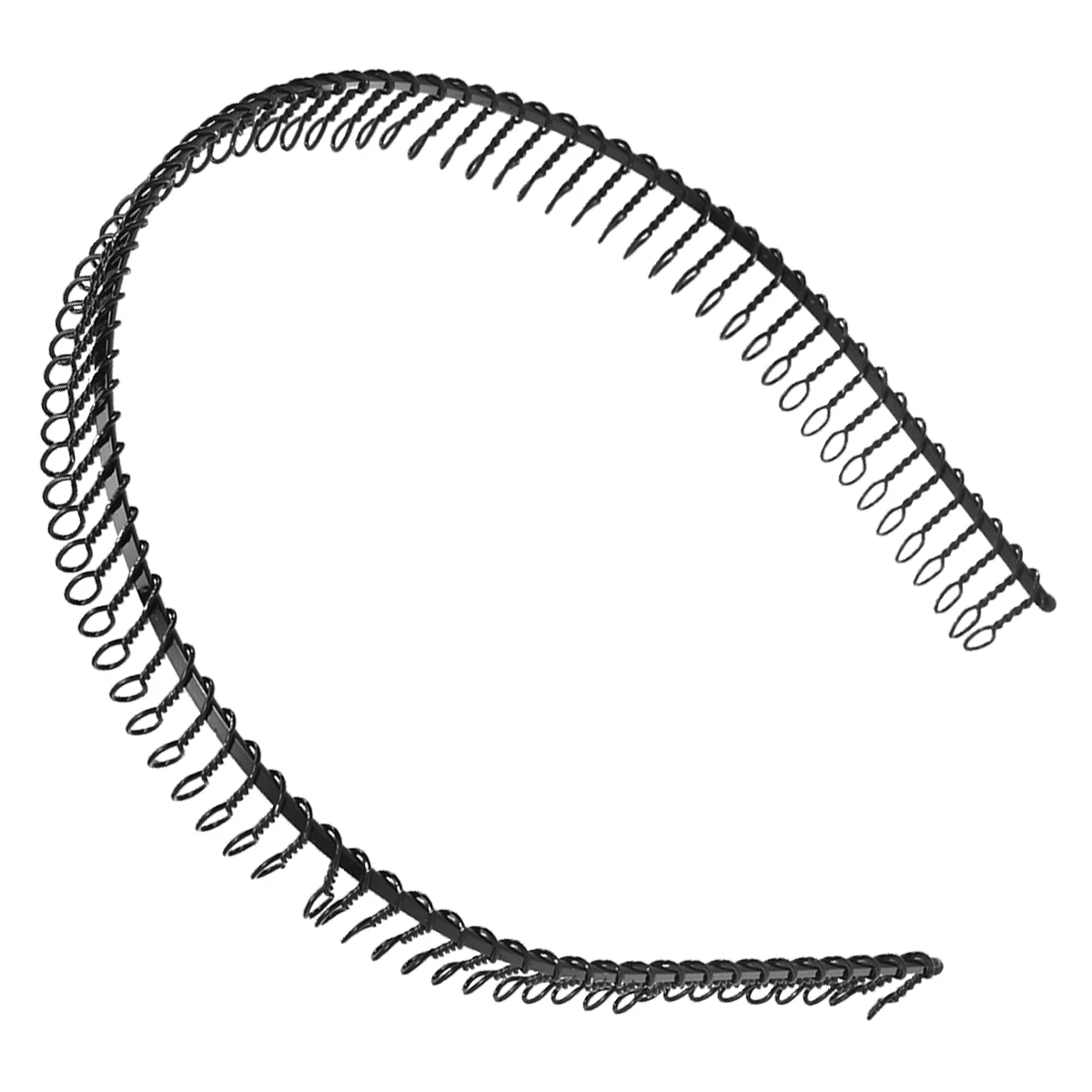 

Elder Women'S Teeth Women Headband Metal Hair Headband Black Long Teeth Hard Metal Unique Style Daily Wear Hairband