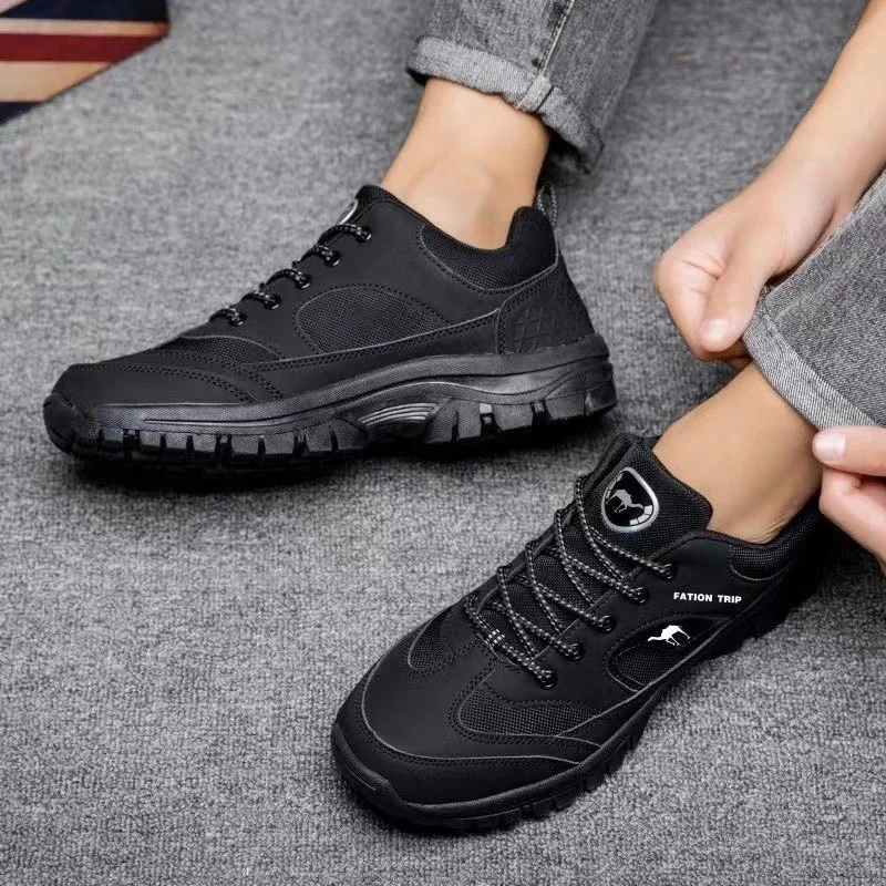 Outdoor Men Hiking Shoes New Male Sneakers Non-slip Male Casual Shoe Lightweight Men Walk Shoes Comfortable Fur Tenis Masculino