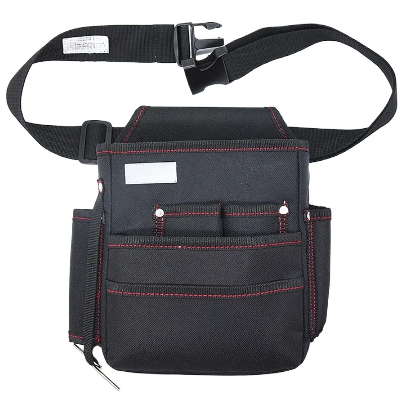 Tool Bag Heavy Duty Tool Pouch Multiple Pockets Vertical Storage for Electricians & Carpenters Clip On Belt Work Pouch Bag