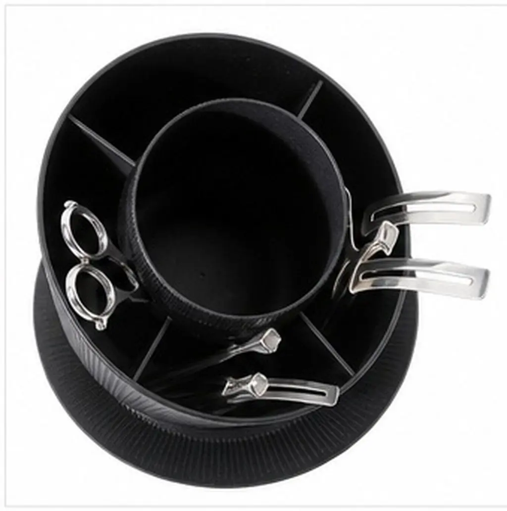 Thickened Hair Accessories Storage Case Salon Scissor Holder Hairdresser Rotating Tool Organizer Desktop Space-Saving Hair Tool