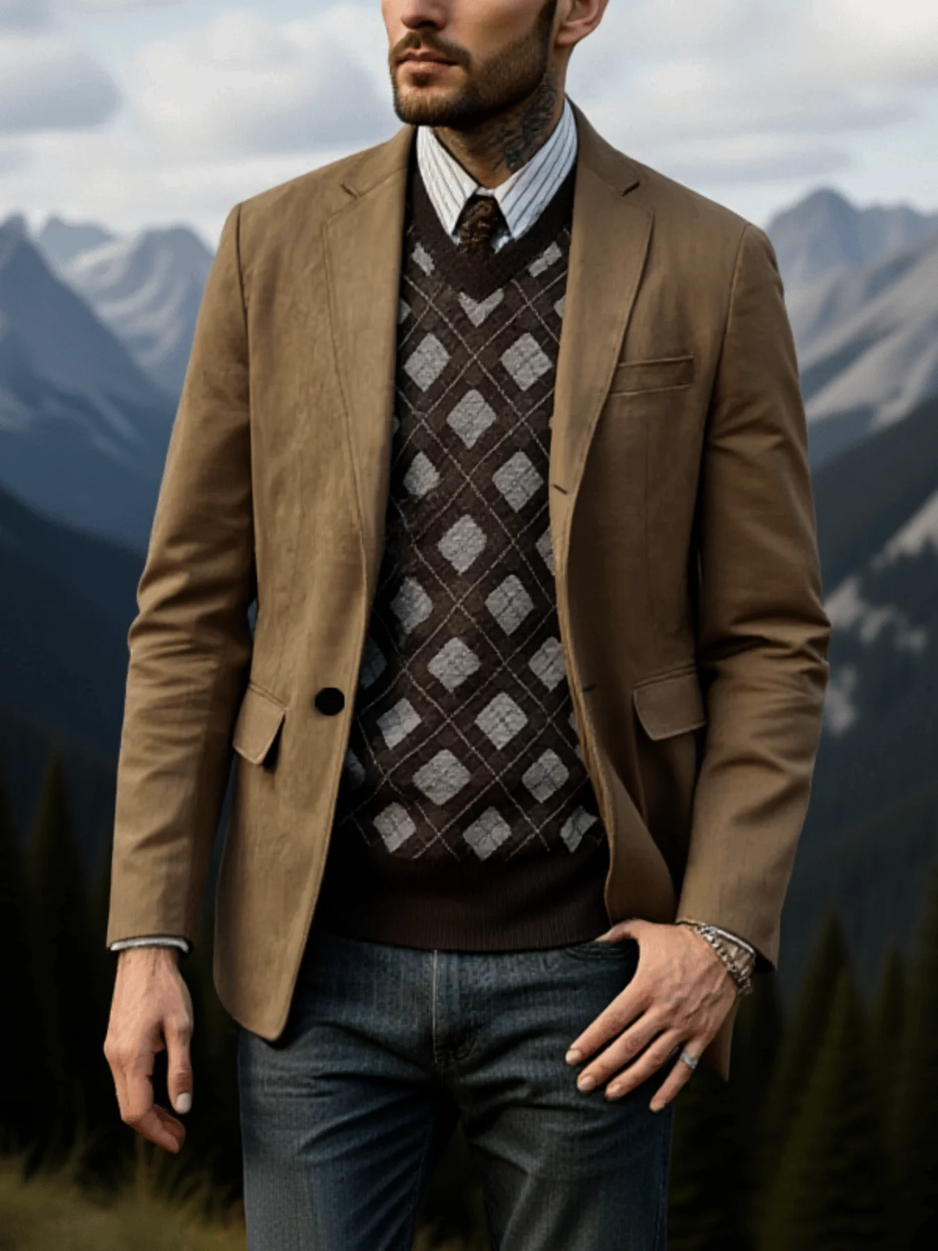 سترة كاجوال خفيفة الوزن للرجال لربيع/خريف، معطف عصري مقاوم للرياح بصدر واحد للتنقل في الهواء الطلق