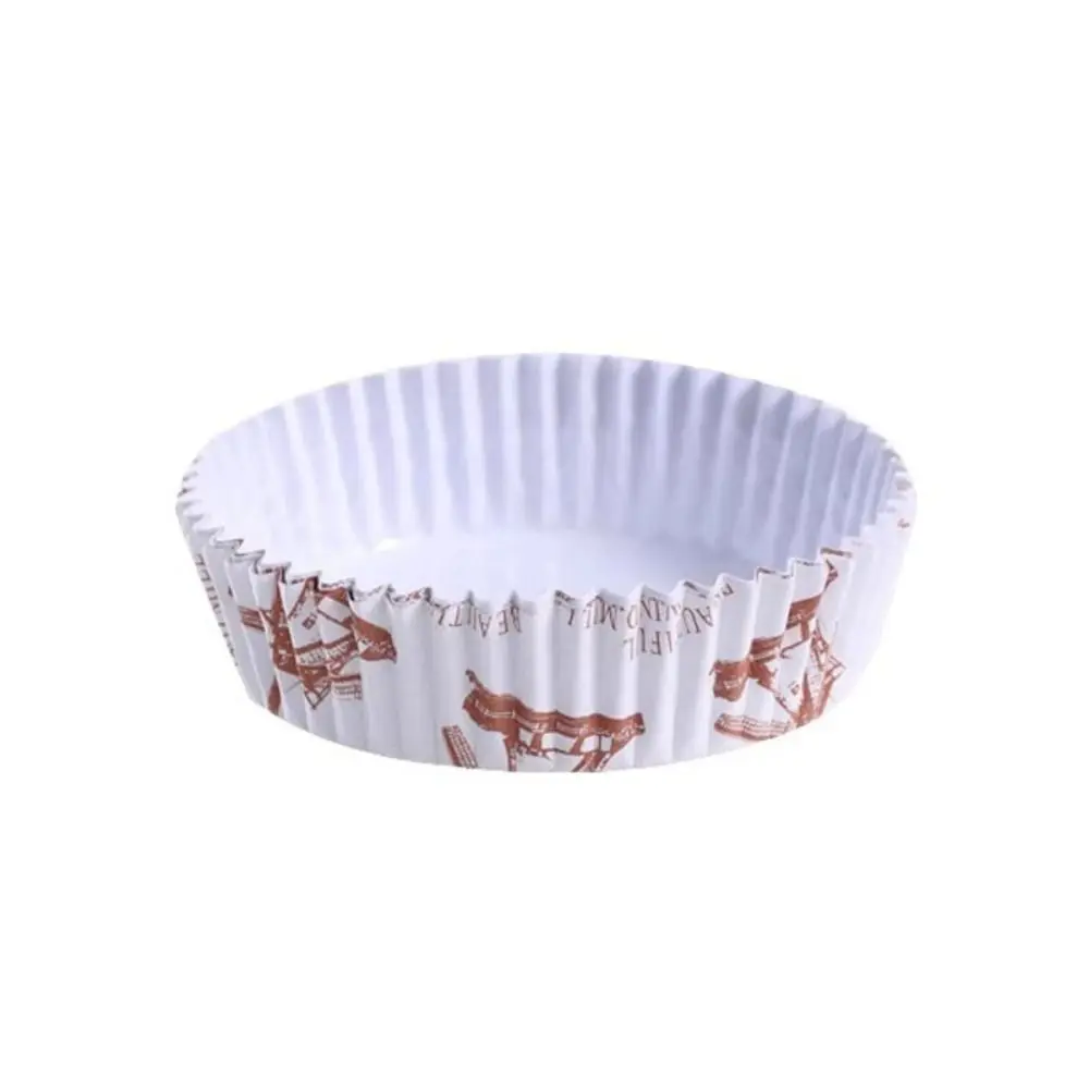 100Pcs Portable Oil-proof Cake Cups Disposable Non-Stick Cake Base Trays Heat-Resistant Cupcake Liners for Birthday Party Decor