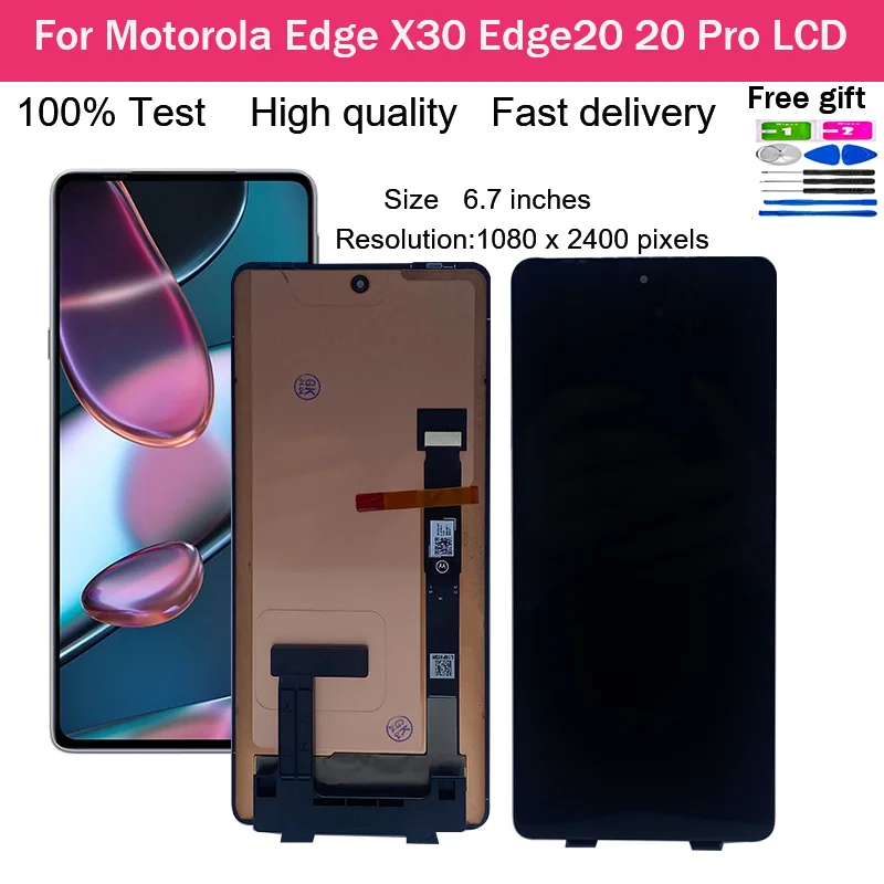 

Original 6.7 Inch For Motorola Edge X30 Edge20 20 Pro LCD DIsplay Touch Screen Digitizer Panel Assembly