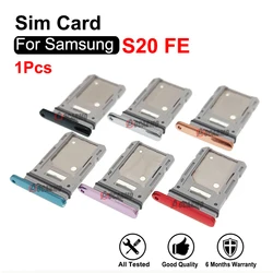 For Samsung Galaxy S20 FE Sim Card S20FE Dual Sim Tray MicroSD Holder Nano Slot Replacement Part