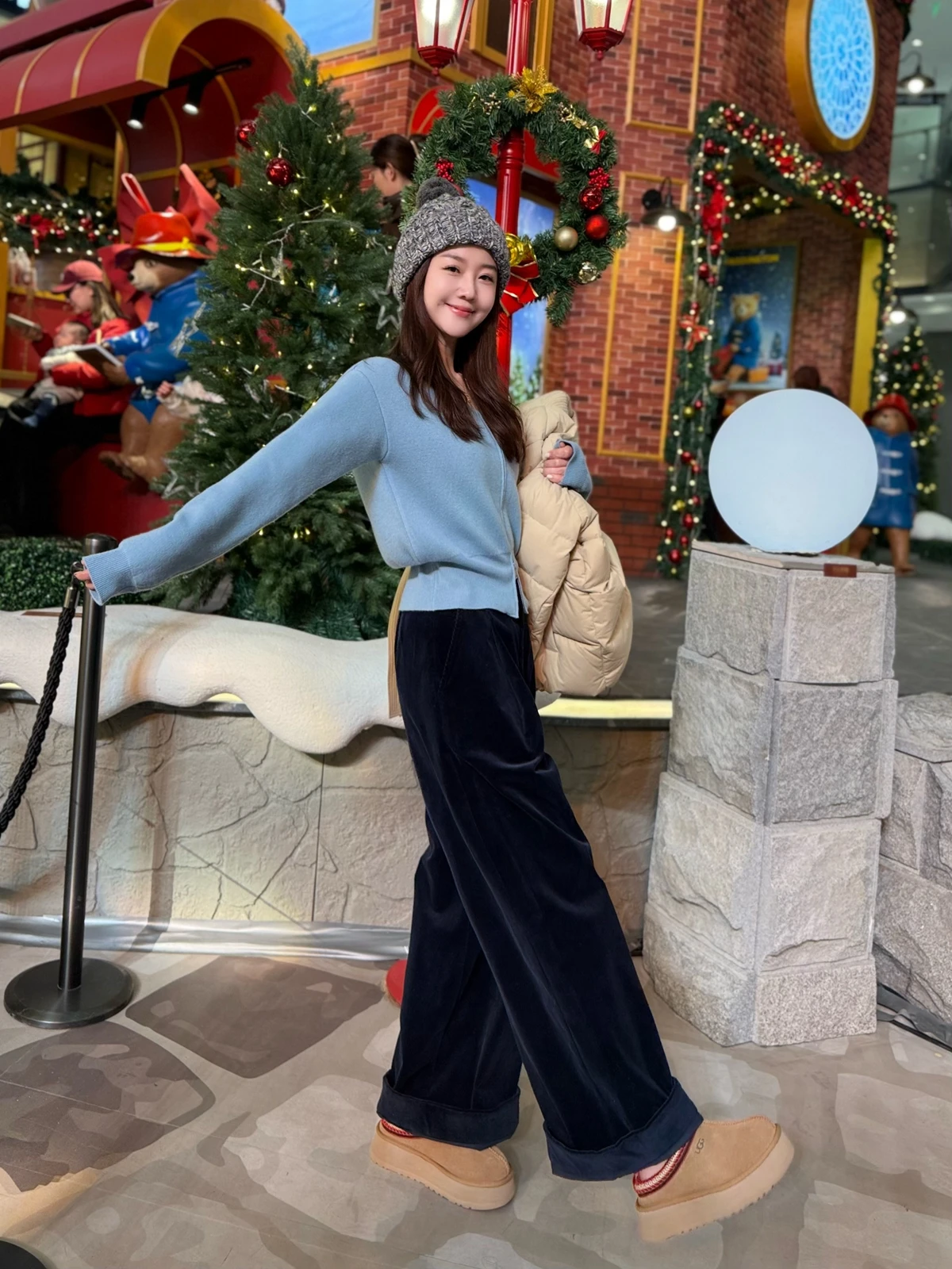 

Женские вельветовые брюки с высокой талией, прямые, широкие, длинные, повседневные, в корейском стиле, из смесового хлопка