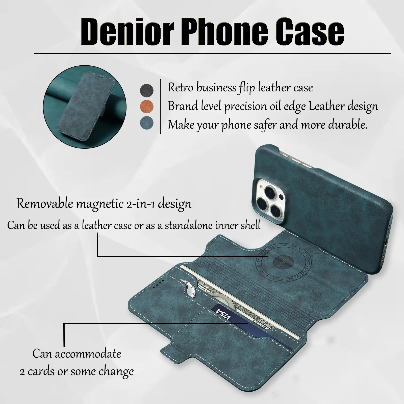 

case for Apple 16 Pro Max mobile phone case magnetic split card wallet holder