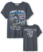 #Bob #Dylan American Tour 78 Charcoal short sleeve T shirt cotton H10716