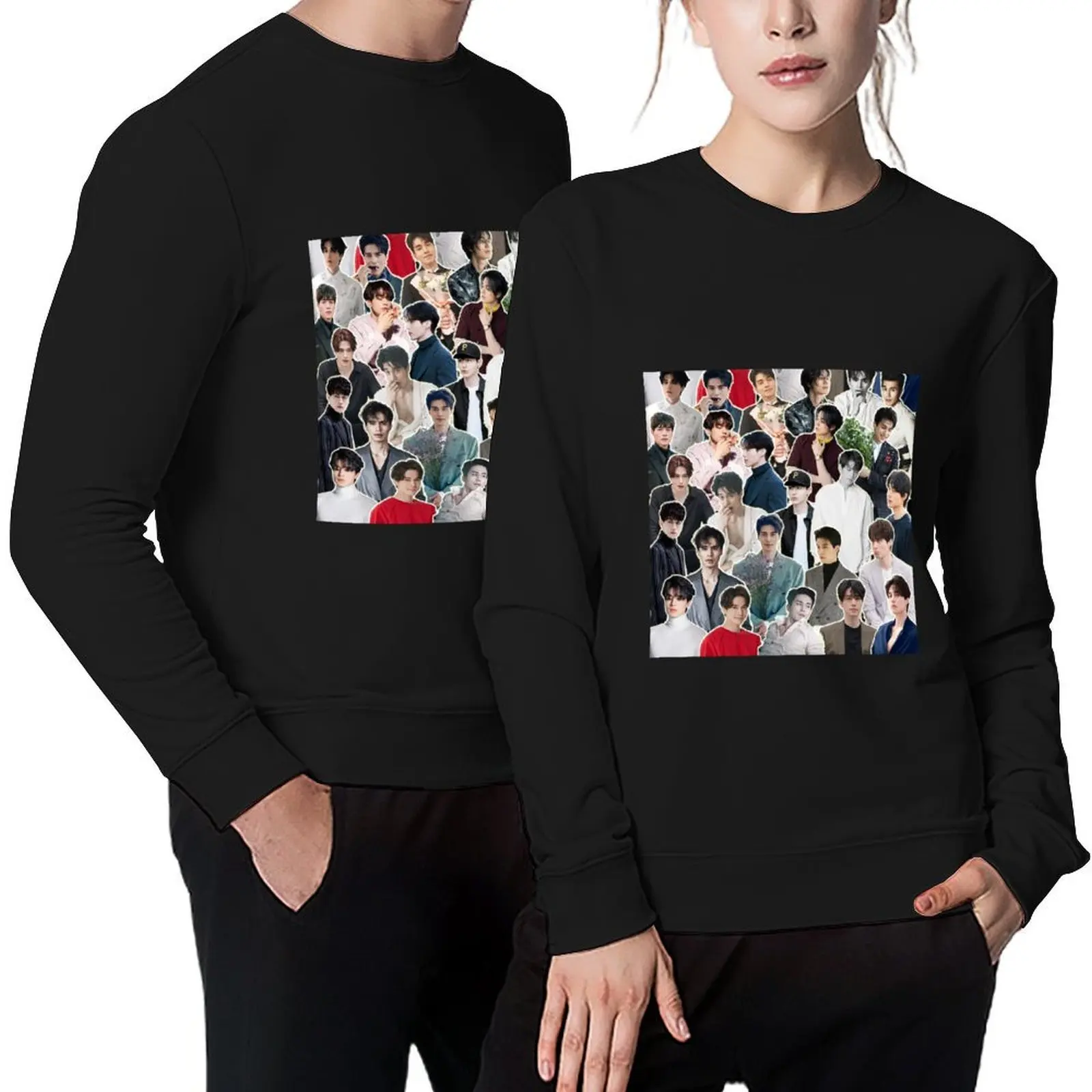 

Lee Dong Wook Collage - Scorpio Zodiac Pullover men's winter sweater mens clothing autumn new in sweatshirts
