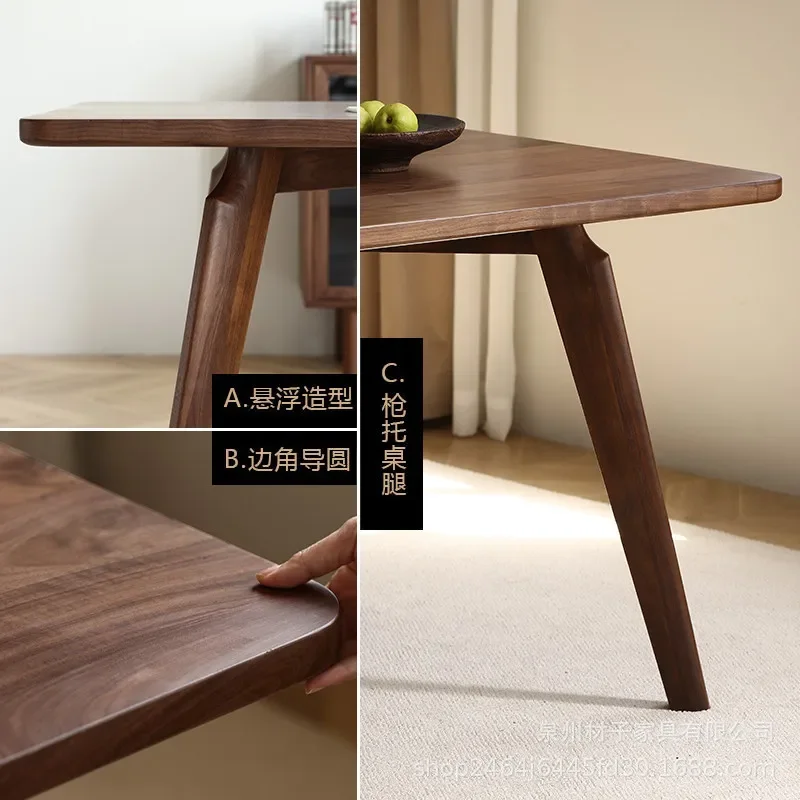 DSA North American Black Walnut Desk Dining Table Integrated Home Study Office Computer Desk High-end Solid Wood