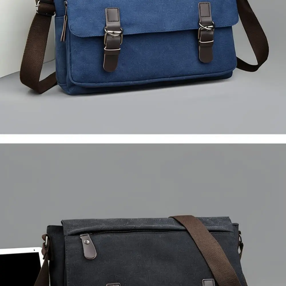 Mens Vintage Canvas Shoulder Crossbody Messenger Bag Large Capacity Laptop Satchel Durable Travel School Outdoor Pack
