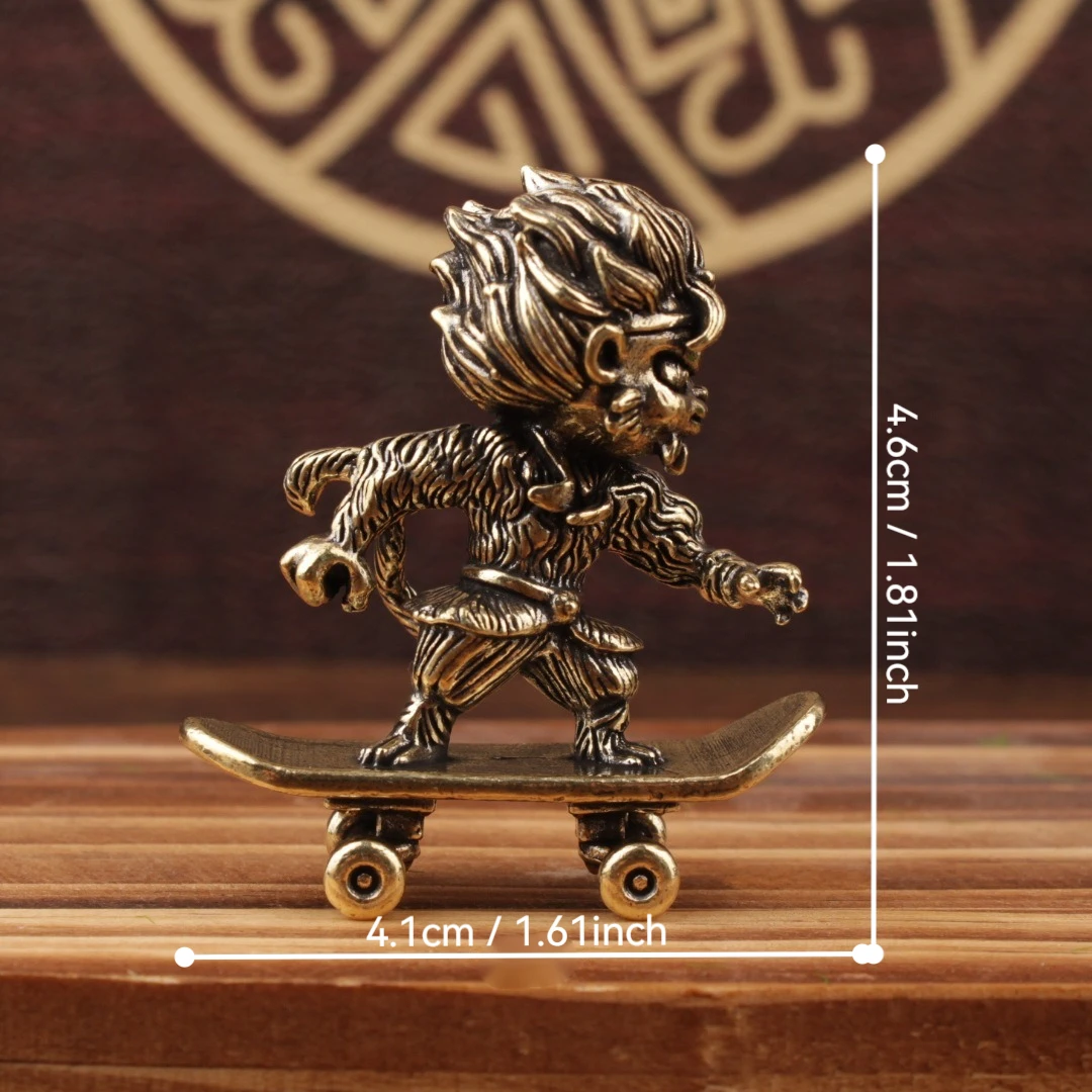 1/2 pieces of brass Sun Wukong ornaments creative office desktop brass statue ornaments