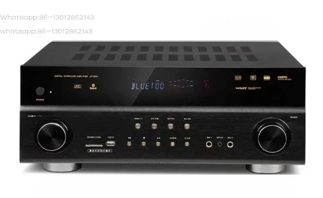 Home Theater Audiophile Amplifier 5.1 Channel Amplifier 4K High Power HDMI Bluetooth DTS Digital Amplifier