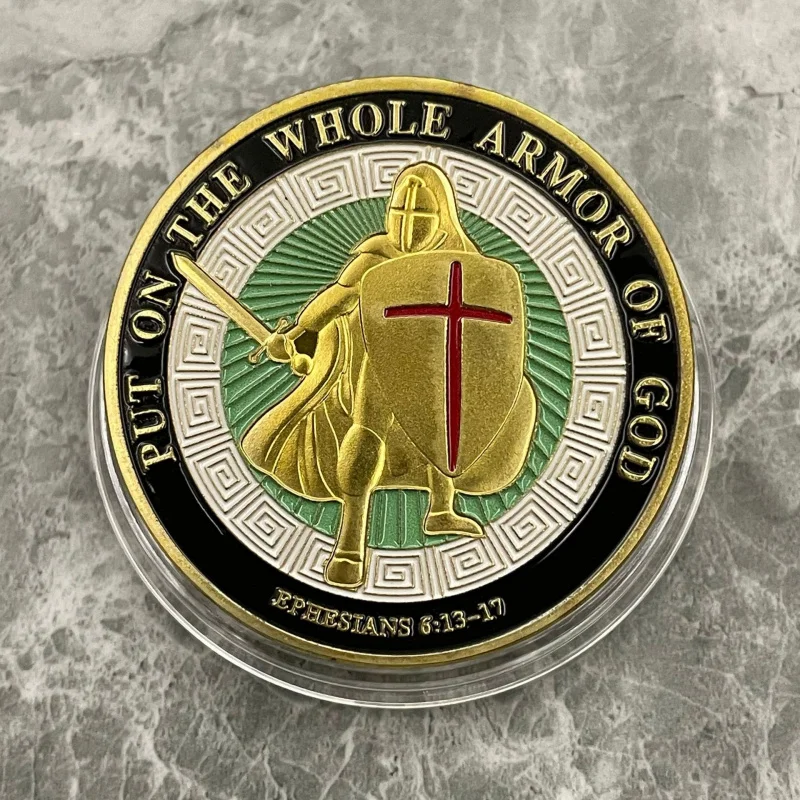 Броня-lucky-guardian-монета-шлем-щит-меч-узор-вызов-монета-рельефная-красочная-эмалированная-декоративная-монета