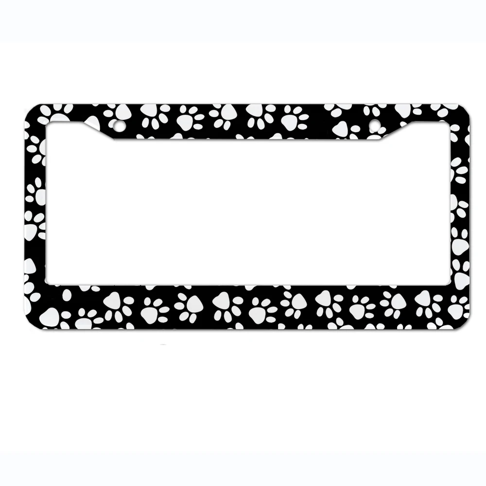 American Specifications License Plate Frame Animal feet Pattern Aluminum Alloy License Plate Frame Factory Direct Sales DIY