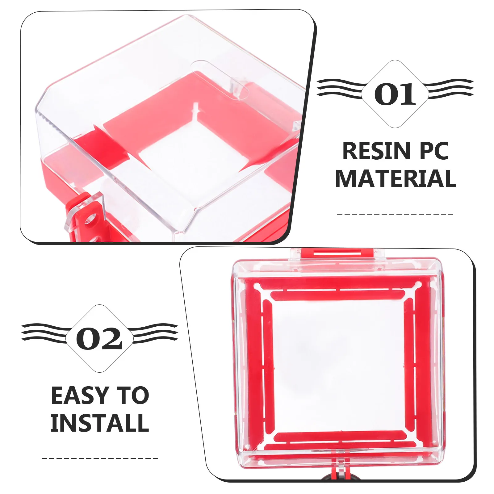 

1Set Switch Protective Cover Wall Switch Guard for Child Safety Resin Pc Button Protector Covers Emergency Stop Power Button