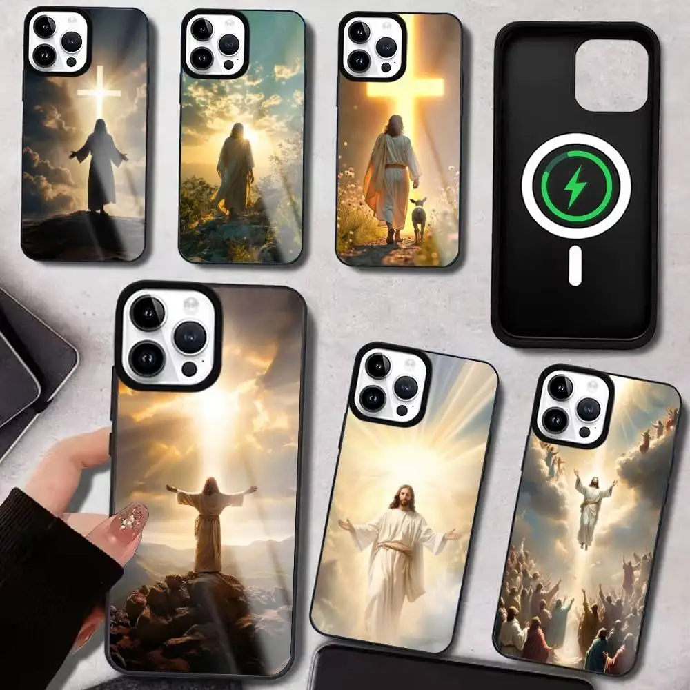 

Faith Christian Religious Jesus Phone Case For IPhone17 16 15 14 13 12 11 Plus Pro Max Plus Wireless Charger Cover Funda
