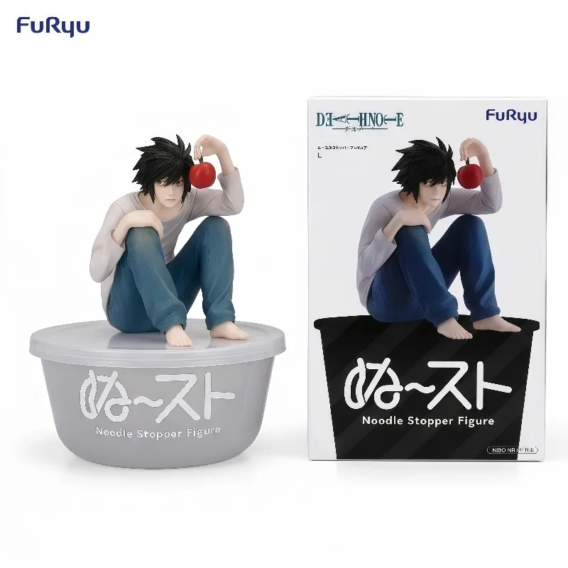 100 % Original FuRyu Noodle Stopper Death Note L Lawliet Apple Klassische Anime-Sammlerfigur Desktop-Heimdekoration Geschenke Auf Lager