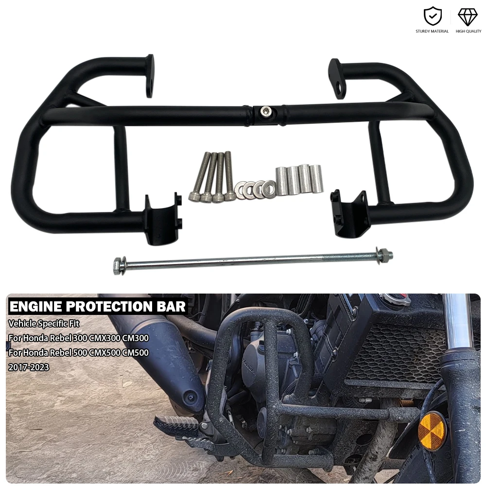 

Crash Bar Engine Protection Frame Bumper Falling Protector Fit For Honda Rebel 300 CMX 500 CMX300 CMX500 CM300 CM500 2017-2024