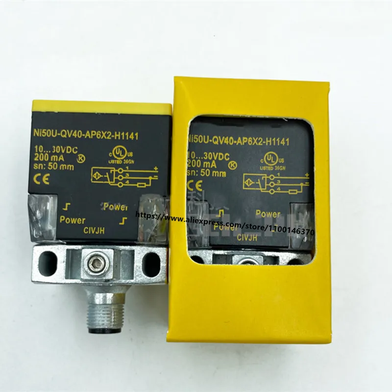 2Pcs New Truck Square Proximity Switch Ni50U-QV40-AP6X2-H1141 Ni50U-QV40-AN6X2-H1141 INSERT TYPE Sensor