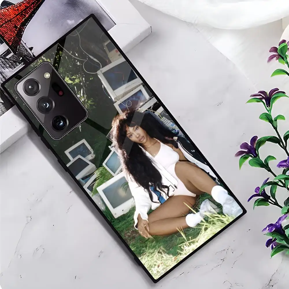 Sza Ctrl Alternate Album Singer MAISTO Mouse Pad Glass Phone Case For Samsung Galaxy S20 S21 S22 S23 S24 Note20 Ultra Plus Fe