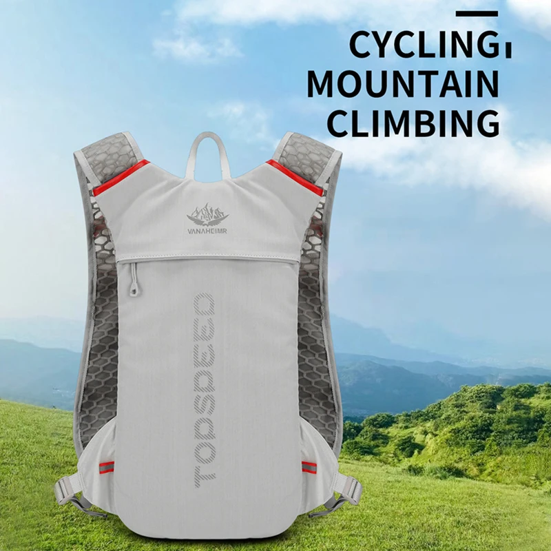 Mochila para corrida ao ar livre, bolsa de água leve, bolsa para colete de maratona, mochila off-road para caminhadas e ciclismo, bolsa de água de 2