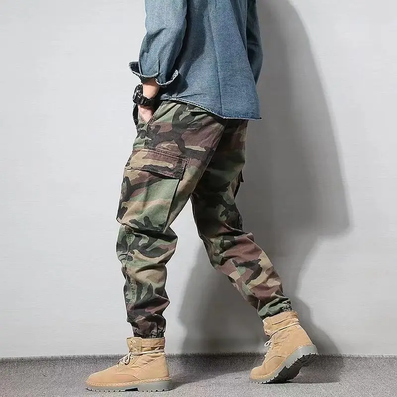 

Trekking Male Trousers Low Price Camo High Quality Regular Fit Cheapest Korean Style Cotton Casual Long Cheap Men's Cargo Pants
