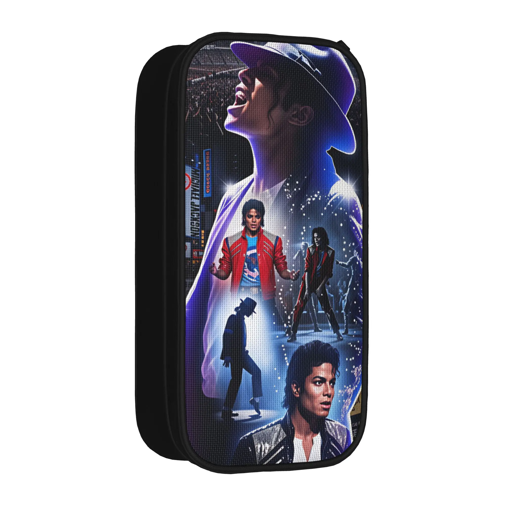 M-Michael Jacksons Pencil Case  Back To School Pencil Cases Zipper Girls Boys  Large Capacity Pencil Bag School Supplies