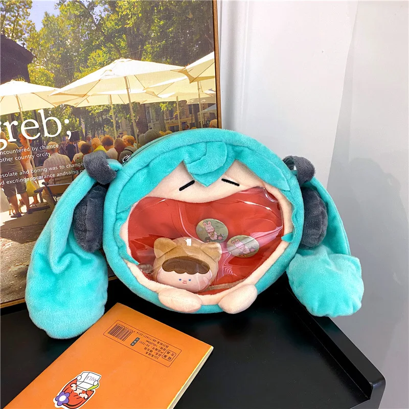 Hatsune Miku MIKU Pain Bag New Female Cartoon Cute Soft Girl Japanese Funny Soft Girl Handbag