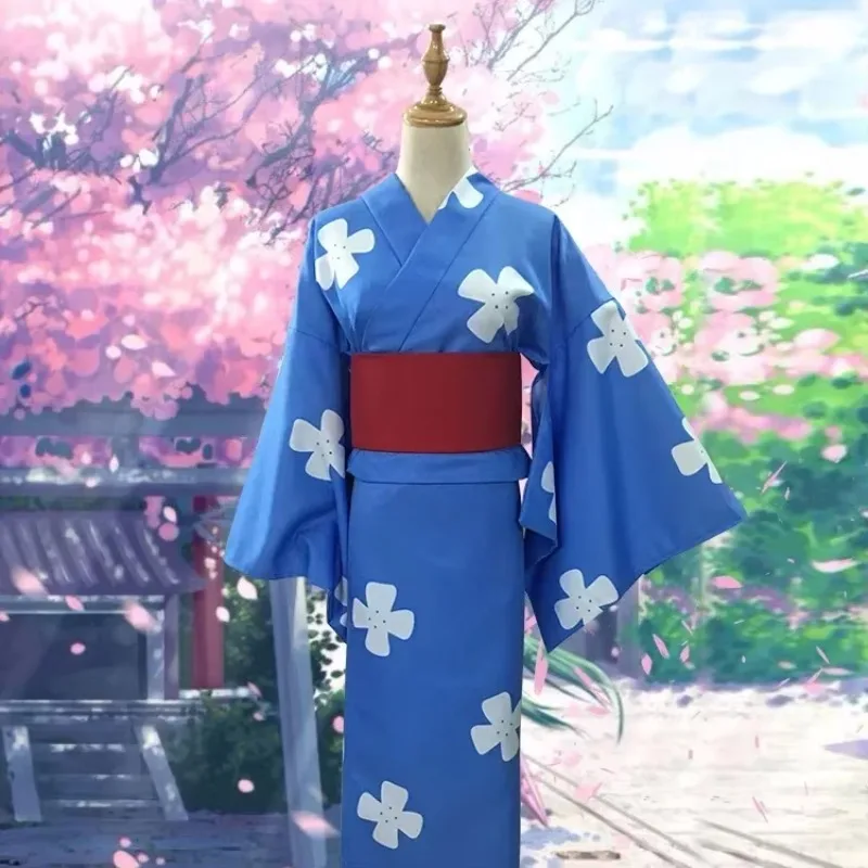 Anime de juego de rol Tu nombre. Cosplay Miyamizu Mitsuha dibujos animados mujer Halloween Lolita Cos disfraz de Cosplay de kimono japonés