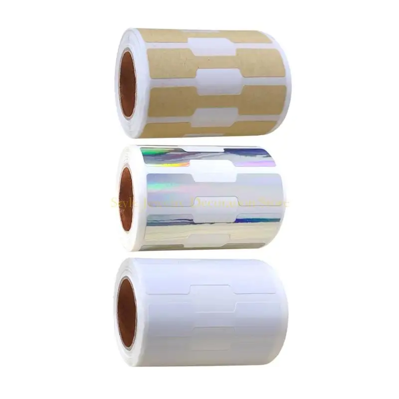 

D46E Pack of 500 Jewelry Sticker Labels Kraft Paper Earrings Indentification Stickers