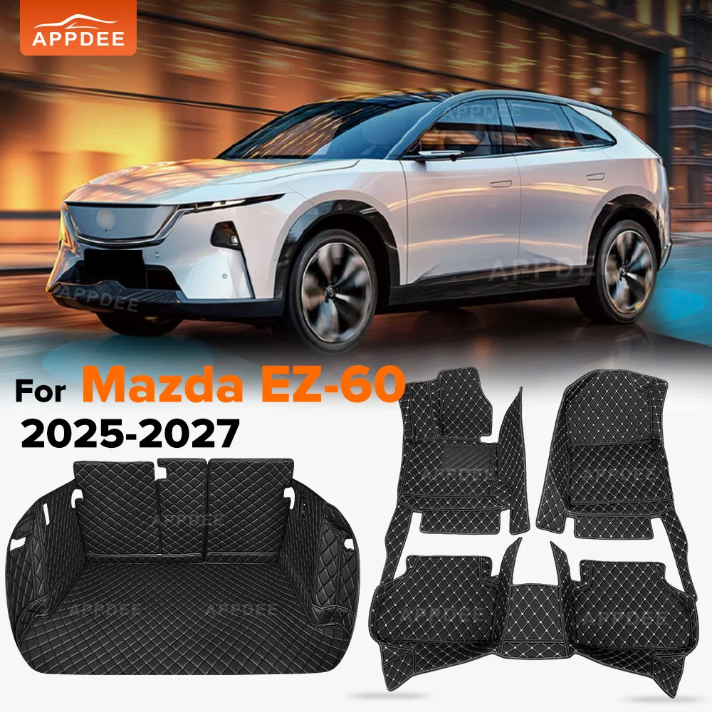 Auto-Innenzubehör Kofferraummatte für Mazda EZ-60 2025 2026 2027 Allwetter Maßgefertigte Leder-Anti-Schmutz-Autobodenmatte
