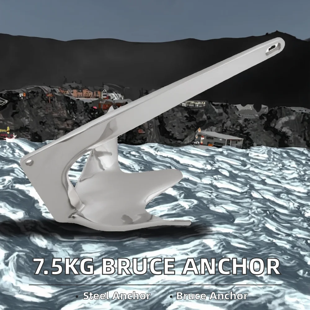 7.5KG CE Certified Bruce Anchor Shining Brand Mirror 316 Stainless Steel for All Types of Ships