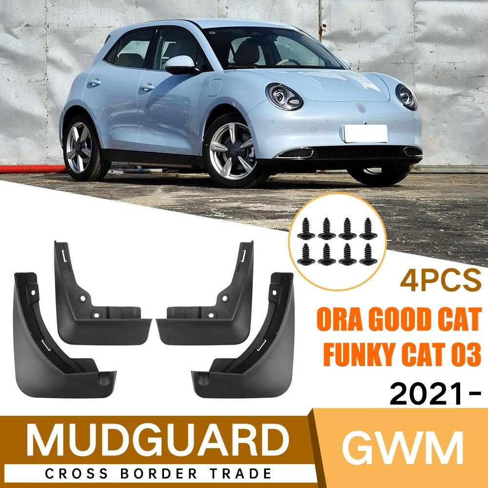 Für 2021-2024 GWM Ora Good Cat / Funky Cat / Ora 03 Weiche Vordere & Hintere Schmutzfänger Spritzschutz Auto-Zubehör