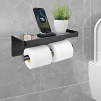 Large Toilet Paper Holder Wall Mounted Paper Roll Holder With Storage Tray Mobile Phone Holder for Kitchen Bathroom Accessories
