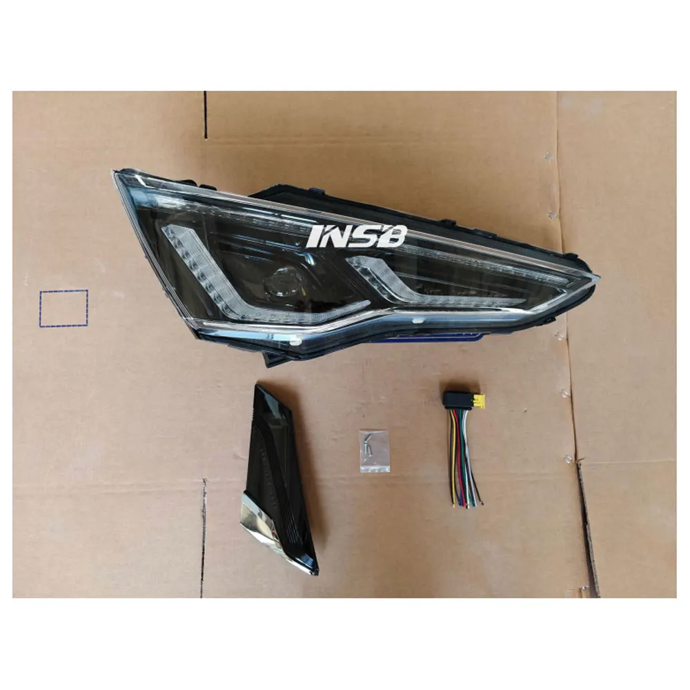 INSB 1 Pcs LED Headlight with side panel and wiring harness 4121-00509 4121-00510 for Yutong bus