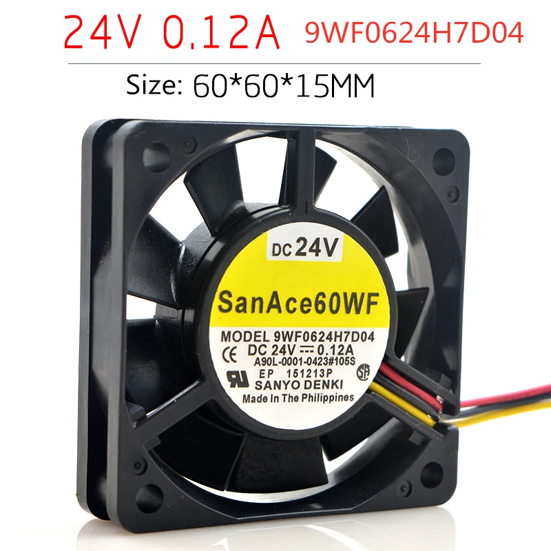 

New original SanAce60WF 9WF0624H7D04 24V 0.12A 6cm 6015 A90L-0001-0423#105s Fanuc CNC drive cooling fan