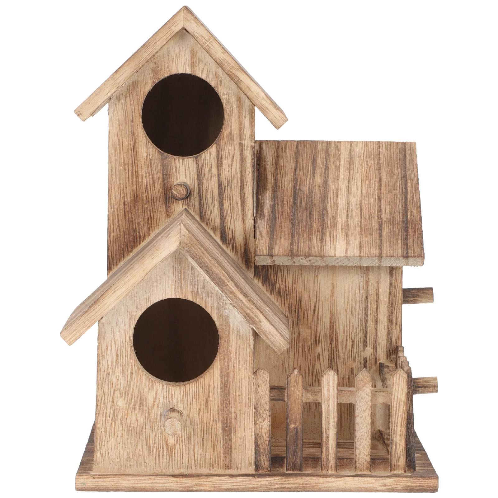 

Bird Breeding Cottage Wooden Nesting Outdoor Garden Durable Parakeet Cockatiel Nest Free Standing Bird Feeder