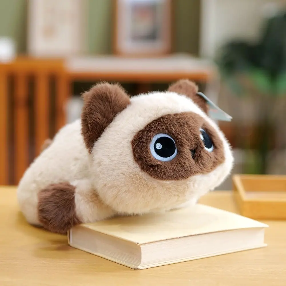 Black Cat Cute Cartoon Cat Realistic Texture Soft KeyChain Plushie Stuffed Lovely Simulation Cat Backpack Pendant