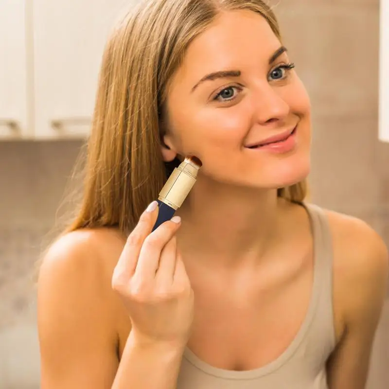 2-In-1 Concealer Stick Kleurveranderende Tweekoppige Natuurlijke Foundation Stick Gezicht Verhelderende Hydraterende Primer Herstellen Van De Huid